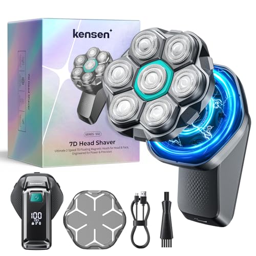 kensen Rasoio Elettrico Testa Calva Uomo 7D, Zero Assoluto