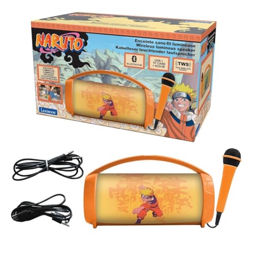 Lexibook Naruto Altoparlante wireless illuminato con microfono karaoke BTP585NAZ