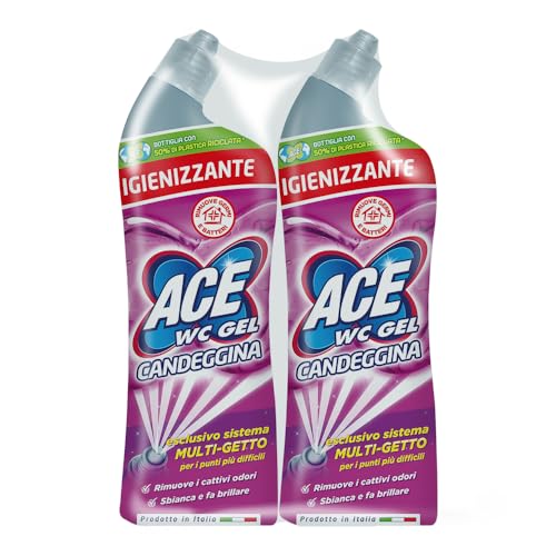 ACE WC Gel Multigetto Candeggina Igienizzante, 2 Confezioni da 700 ml