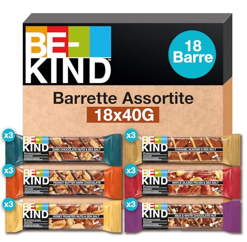 BE-KIND Barretta Confezione Mista 6 Gusti, 18 Barrette da 40g