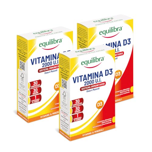 Equilibra Integratori Vitamina D3 2000 UI, 90 Compresse