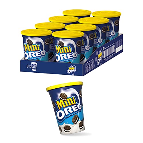 Oreo Original Mini Biscotti al Cacao Ripieni Crema Vaniglia, 8x115g
