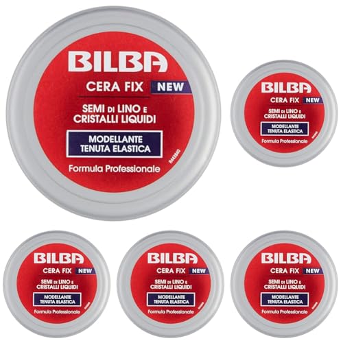 Bilba Cera Fix Modellante Semi di Lino e Cristalli Liquidi 100ml (Confezione da 5)