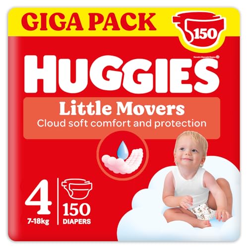 Huggies Little Movers Pannolini Taglia 4 Gigapack 150 pezzi