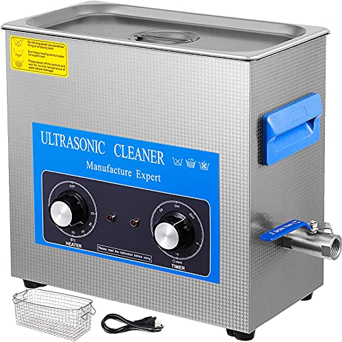 VEVOR Pulitore a Ultrasuoni 6,5L 40 kHz con Riscaldamento