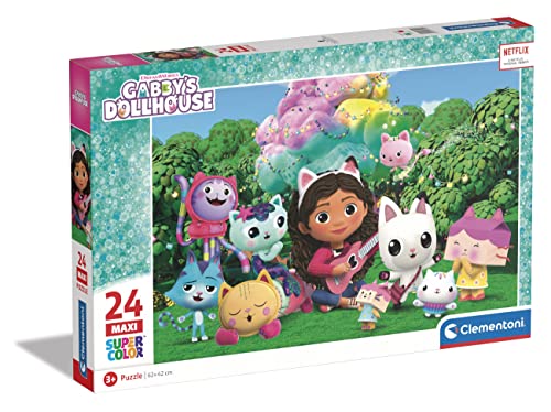 Clementoni Supercolor Puzzle Gaby's Dollhouse 24 Maxi Pezzi