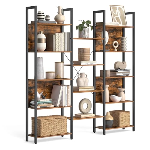 VASAGLE Libreria Scaffale Portaoggetti 14 Ripiani Stile Industriale