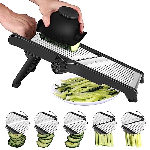 Affettatrice Mandolina per Verdure Professionale Acciaio Inox 1-9mm