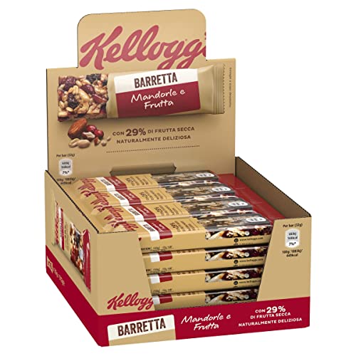 Kellogg's Barrette Mandorle e Frutta, Confezione Display 16x32g