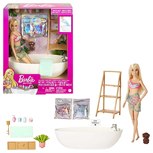 Barbie Vasca Relax Playset con bambola e cucciolo