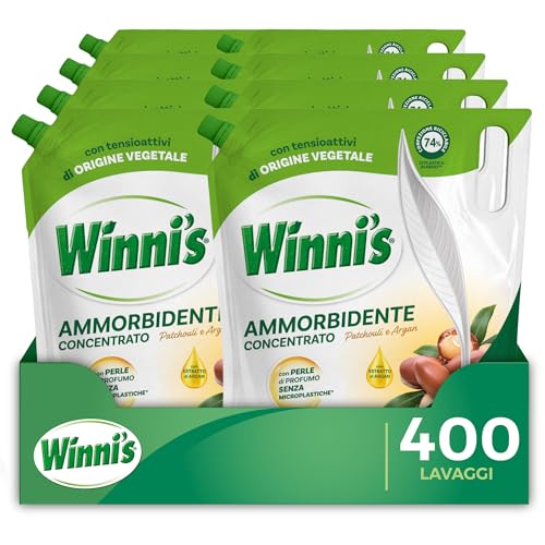 Winni's Ammorbidente Ipoallergenico Concentrato Fragranza Patchouli e Argan, 400 Lavaggi