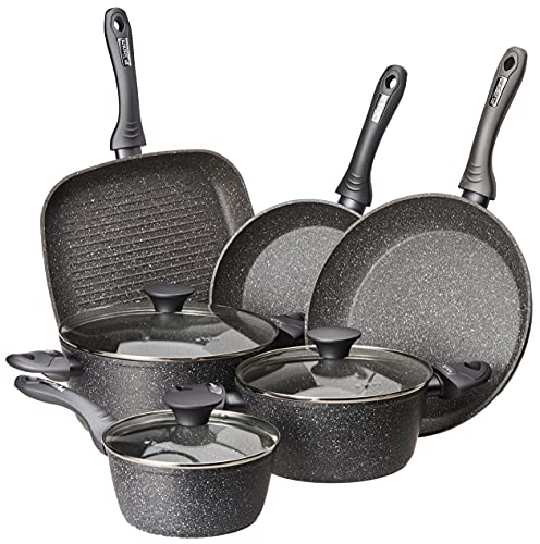 Tognana Mythos Batteria di Pentole e Padelle 9 Pezzi in Alluminio