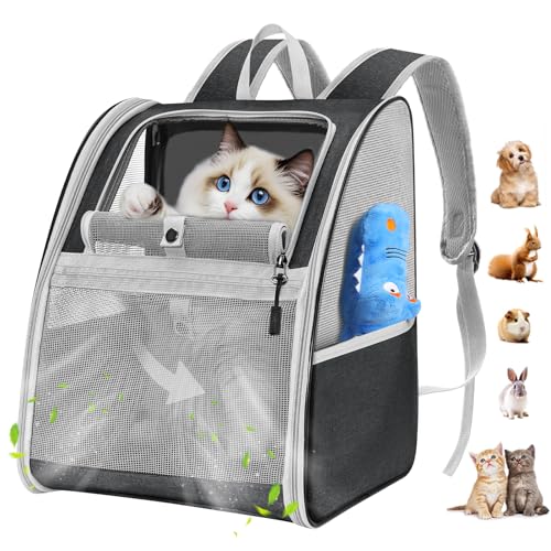 Pawaboo Zaino Trasporto Animali, fino a 10 kg, Nero