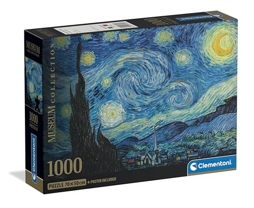 Clementoni Museum Collection Puzzle Van Gogh Notte Stellata 1000 Pezzi