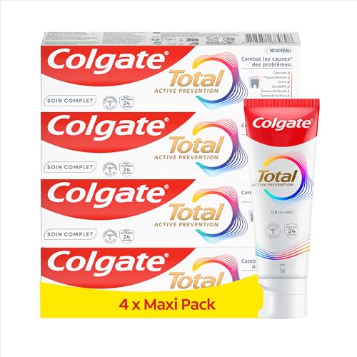 Colgate Dentifricio Total Original Antibatterico, 4x100ml