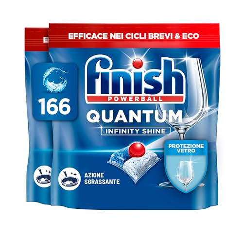 Finish Quantum Infinity Shine Pastiglie Lavastoviglie, 166 Capsule