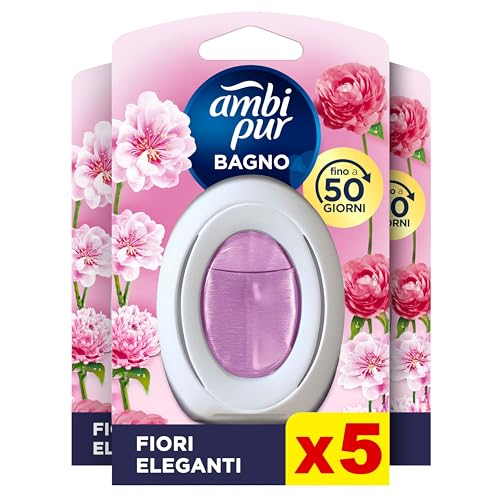 Febreze Ambi Pur Bagno Profumatore per Ambienti Azione Continua, 5 Pezzi