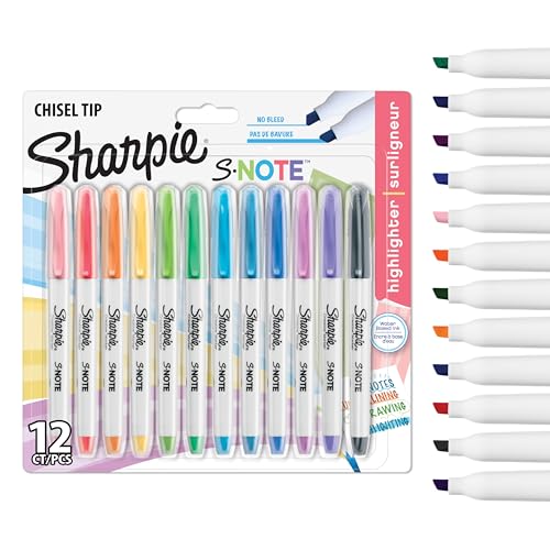 Sharpie S-Note | Pennarelli creativi a punta colori | Punta a e punta a scalpello per e altro | pezzi
