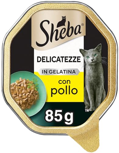 Sheba Delicatezze in Gelatina Trancetti Cibo per Gatto con Pollo, 22 vaschette