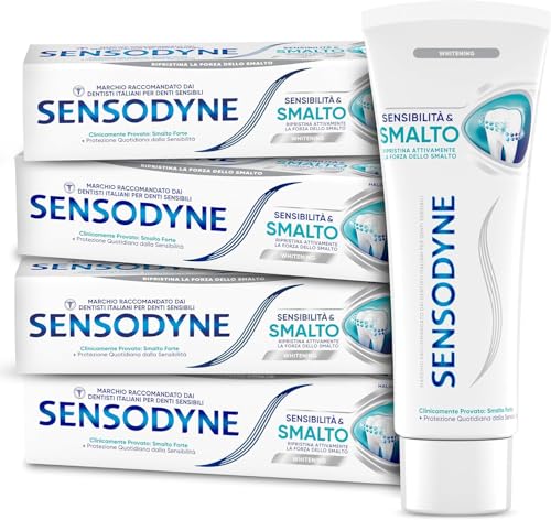 Sensodyne Dentifricio Sensibilità & Smalto Whitening, 4x75ml