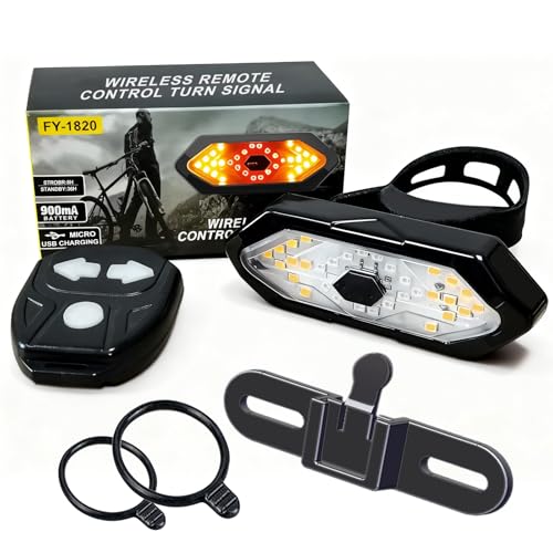 Fanale Posteriore Bici Ricaricabile USB Impermeabile IPX4 con Telecomando