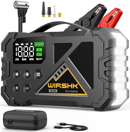 WIRSHK Avviatore Batteria 8000A con Compressore 160PSI