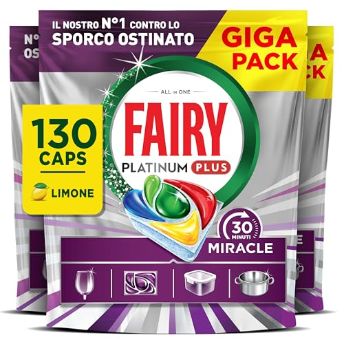 Fairy 30 Minuti Miracle Pastiglie Lavastoviglie, Caps, Limone