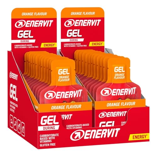 Enervit, Gel Gel con 20g di Carboidrati, Adatti Durante di Lunga Durata, Senza Glutine, Pack da 25ml