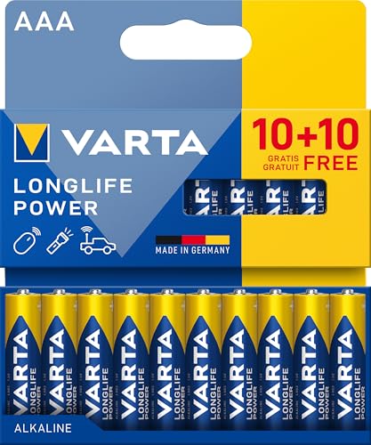 VARTA Longlife Power Pile AAA Alcaline 20 pezzi