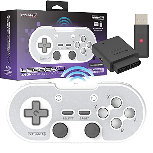 Retro-Bit Legacy16 2.4 Ghz Wireless Controller for Snes, Switch, Pc, Mac, Raspberry Pi and Steam