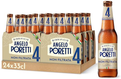 Birra Angelo Poretti 4 Luppoli Non Filtrata, 24 Bottiglie da 33cl