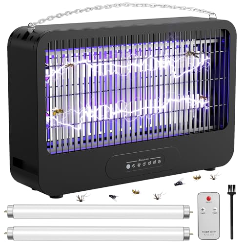Lampada Antizanzare Elettrica 4000V 20W UV, Doppio Lato, Telecomando