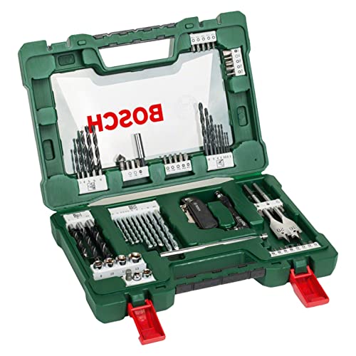 Bosch Set 68 Pezzi Punte e Bit V-Line in Titanio per Legno, Pietra e Metallo