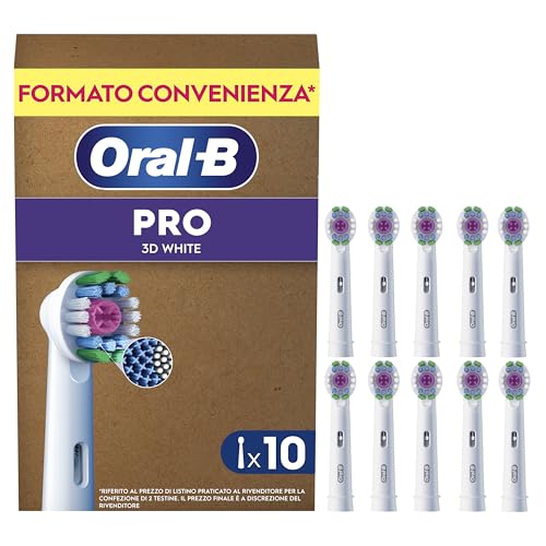 Oral-B PRO 3DWhite Testina di Ricambio, 10 pezzi