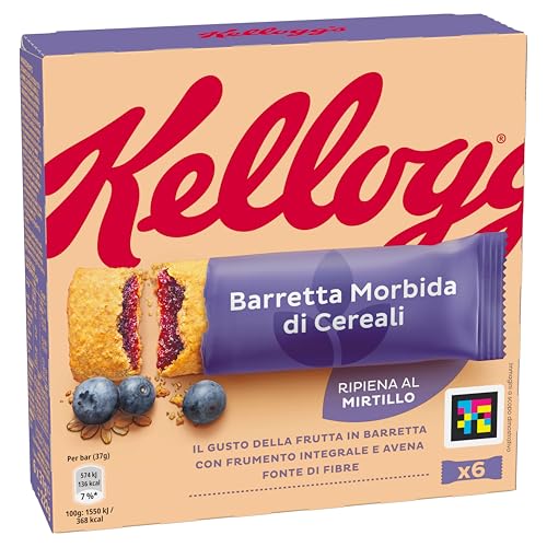 Kellogg's Barretta Morbida ai Cereali Mirtillo, 6 pezzi