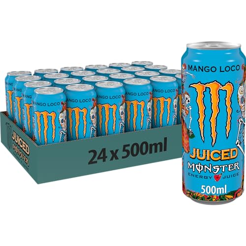 Monster Energy Mango Loco Bevanda Energetica, 24 Lattine da 500 ml