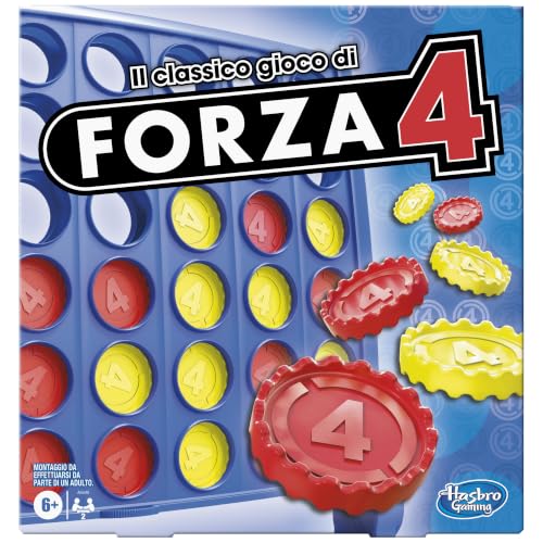 Hasbro Gaming Forza 4 Gioco da Tavolo per 2 Giocatori con Griglia e 42 Gettoni