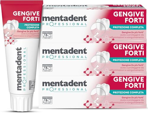 Mentadent Dentifricio Gengive Forti Protezione Completa, 3x75 ml