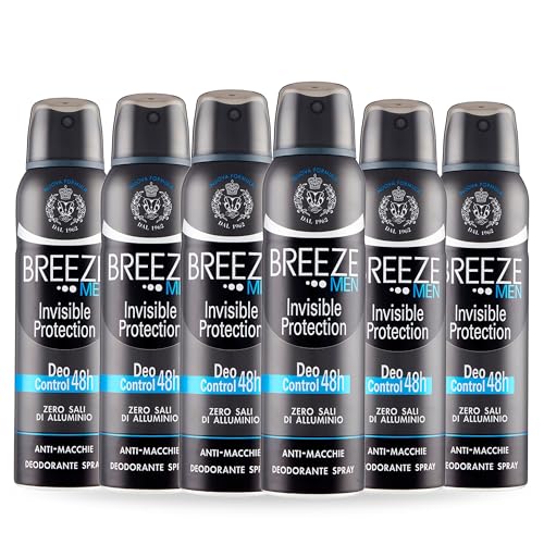 Breeze Deodorante Spray Invisible Protection Men, 6x150 ml