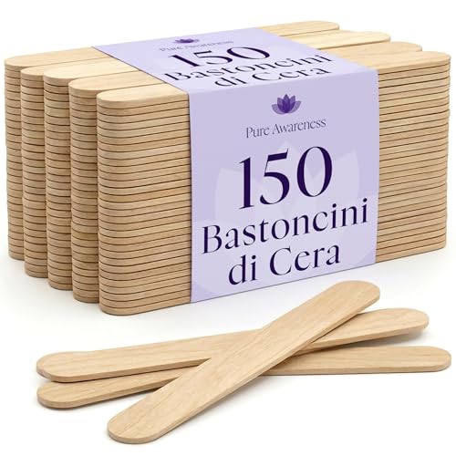 Bastoncini di cera in legno 150 pezzi usa e getta