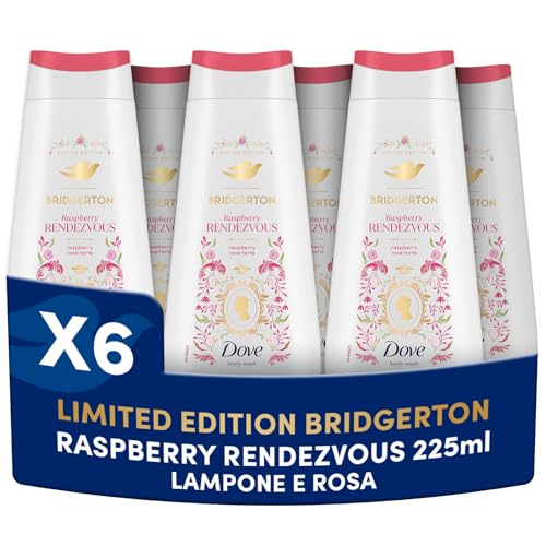 Dove Docciaschiuma Bridgerton Limited Edition Fragranza Lampone e Vaniglia, 6 Pezzi