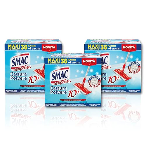 Smac Express Panni Cattura Polvere 10+, per Pavimenti, 40 Pz