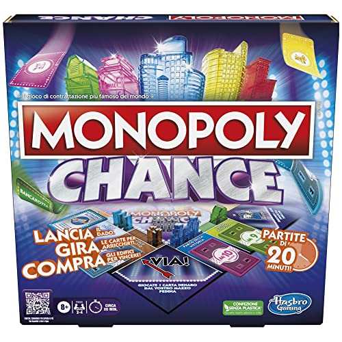 Hasbro Gaming Monopoly Chance Gioco da Tavolo Veloce
