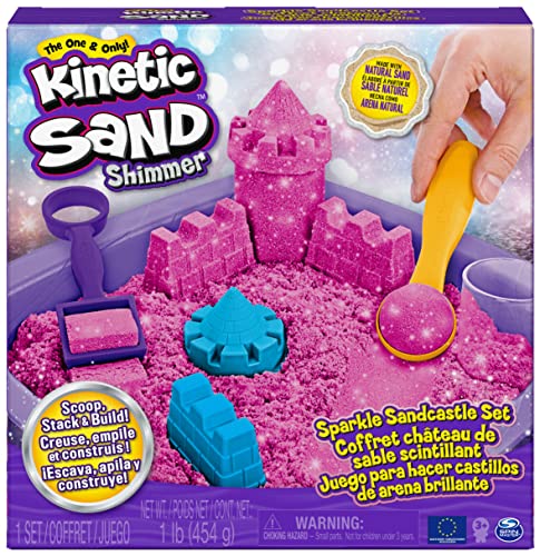 Kinetic Sand Castello di Sabbia Cinetica Shimmer 454gr con 3 accessori