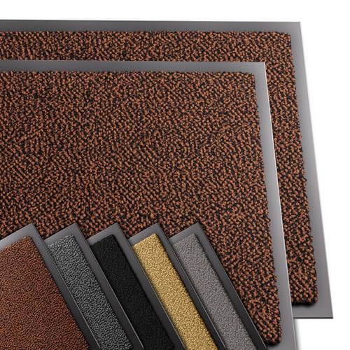 VOUNOT Zerbino Ingresso 2 Pezzi 60x90 cm Marrone-Nero