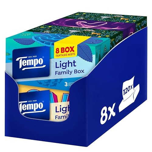 Tempo Fazzoletti di Carta Family Box, 8 scatole x 120 pezzi